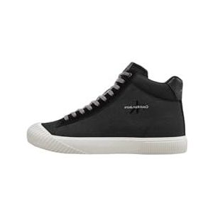 Calvin Klein Heren Skater Vulc Mid Mtr Ym0ym00999 Sneakers, Zwart Zwart Helder Wit, 45 EU