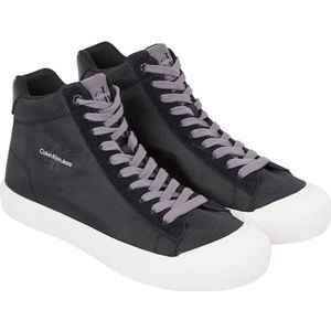 Calvin Klein Heren Skater Vulc Mid Mtr Ym0ym00999 Sneakers, Zwart Zwart Helder Wit, 45 EU