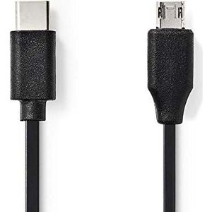 Nedis kabel USB 2.0 type C stekker - Micro B-stekker 1,0 m