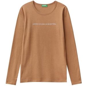 United Colors of Benetton T-shirt M/L 3ga2e16g0 lange mouwen dames, Beige 34a, M