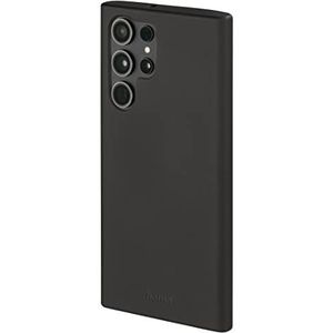 Hama Hoes voor Samsung Galaxy S23 Ultra (telefoonhoes beschermt tegen stoten, krassen en vuil, door inductief opladen mogelijk), zijdeachtig matte case van TPU met zachte voering), zwart
