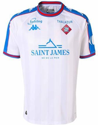 Kappa - KOMBAT SS THIRD 2025 - Sportshirt - Wit Lichtblauw Rood