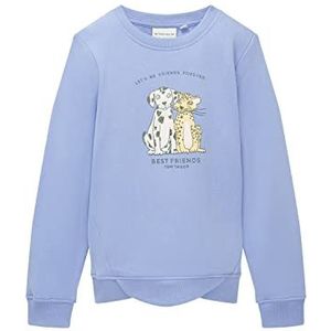 TOM TAILOR Meisjes Kindersweatshirt met print 1032965, 30029 - Calm Lavender, 92-98