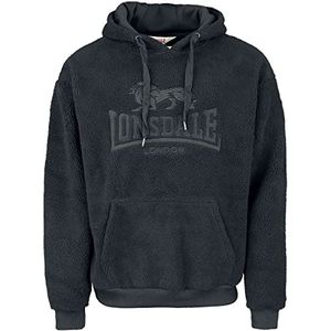 Lonsdale Uniseks sweatshirt met capuchon oversized NEWCHAPEL, Schwarz, S