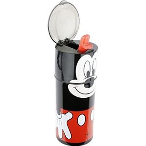 p:os 33669 Disney Mickey Mouse Drinkfles voor kinderen, waterfles met geïntegreerd rietje, inhoud ca. 350 ml, lekvrij, ideaal voor school, sport en vrije tijd