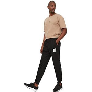 Trendyol Normale taille normale joggingbroek voor heren, zwart, M, Zwart, M