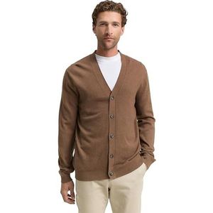 TOM TAILOR Gebreide herenjas, 38678 - Dark Taupe Melange, XXL