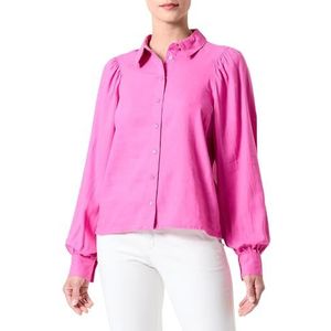 ONLCARO L/S Linen BL Puff Shirt CC PNT, raspberry rose, M
