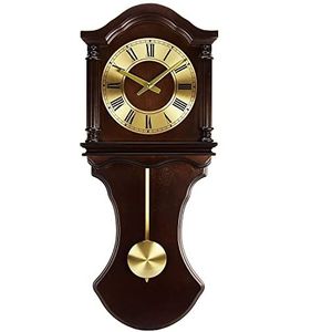 Bedford Clock Collection BED1712 Wandklok met slinger en klokkenspel, chocoladehout