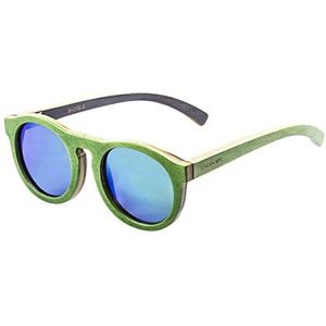 Ocean Sunglasses Fiji-zonnebril, uniseks, volwassenen, Skate Wood Green Frame/Revo Green Lens
