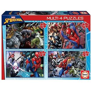 Educa - Multi 4 puzzels 50-80-100-150 Ultimate Spider-Man, Marvel (18102)