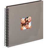 walther design fotoalbum grijs 30 x 30 cm spiraalalbum met omslaguitsparing, Fun SA-110-X