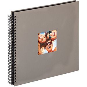 walther design fotoalbum grijs 30 x 30 cm spiraalalbum met omslaguitsparing, Fun SA-110-X