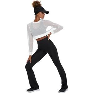 Koton Dames High Rise Flare Sportlegging, Zwart(999), L