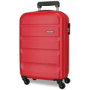 Roll Road Flex cabinekoffer, rood, 35 x 55 x 20 cm, handbagage, Air Europa, stijf, ABS, zijcombinatiesluiting, 33 l, 2,78 kg, 4 dubbele wielen, bagage, hand, Rood, Eén maat, cabine koffer