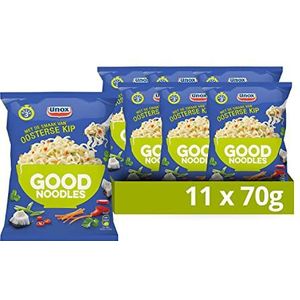 Unox Oosterse Kip Good Noodles, een snelle snack voor de lekkere trek - 11 x 70 g - Voordeelverpakking