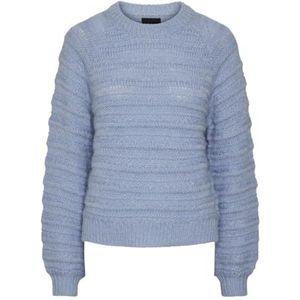 PIECES Dames Pcjayda Ls O-Neck Knit Noos gebreide trui, Hydrangea., M