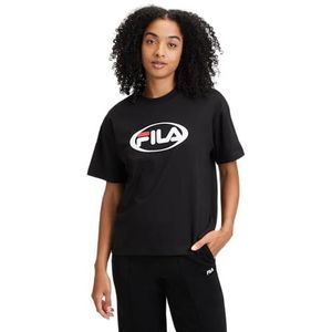 FILA Luka T-shirt met ronde hals voor dames, zwart, S