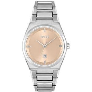 BOSS Vrouwen analoog quartz horloge met roestvrij stalen band 1502670, Anjer Goud, armband