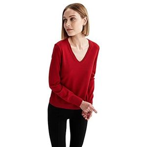 DeFacto Trui normale pasvorm voor dames - coltrui trui voor dames (RED, 3XL), rood, 3XL