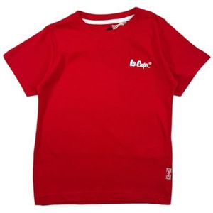 Lee Cooper, T-shirt, jongens, meisjes, (4-14 jaar), poloshirt, tanktop, overhemd, bedrukt, kleding, uniseks, kinderen, sport, ademend, model GLC121210 TS S9-14A, rood, Rood, 14 Jaar