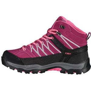 CMP Kids Rigel Mid Trekking Shoes Wp Walking Shoe, Berry-Pink Fluo, 25 EU, Berry Pink Fluo, 25 EU