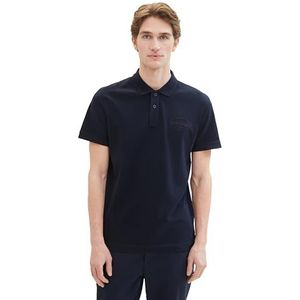TOM TAILOR Poloshirt voor heren, 10668 - Sky Captain Blue, XXL
