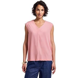 Street One Silk-look structuurshirt voor dames, Blush Peach, 36