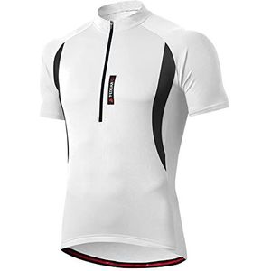 MEETWEE Fietsshirt voor heren, fietsshirt met korte mouwen, kleding voor mountainbikes, Wit, XXL