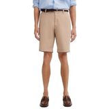 Bermuda's - Ecru - 98% Katoen - Recht