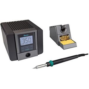 QUICK TS2200 digitaal regelbare ESD 90 Watt incl. soldeerbout met hoog vermogen verwarmingselement en accessoires SMD soldeerstation voor industrie, laboratorium, school en hobby