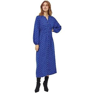 Peppercorn Dames Orella V-hals lange mouwen maxi-jurk, 1518p Imperial Blue Print, 34