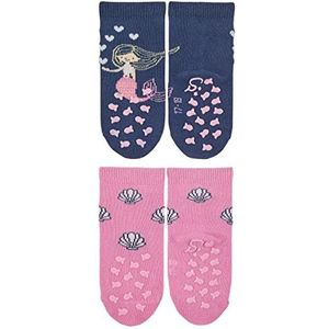 Sterntaler Babymeisjes kruipsokken met zeemeerminstaart, ABS-sokken, blauw, 18 EU