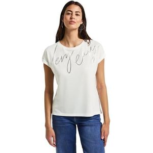 Street One - Dames Shirt - Wit - Met Folietekst