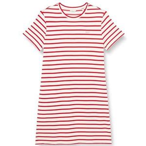 Gestreepte SS T-shirtjurk, rood (bright red), 3XL