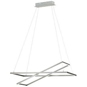 EGLO Tamasera Led-hanglamp, 2 lichtpunten, dimbaar, draaibaar, modern van metaal en kunststof, eettafellamp in mat nikkel, wit, led-woonkamerlamp, hangend, warm wit