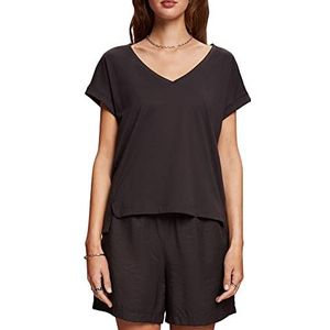 ESPRIT Dames 063EE1K302 T-shirt, 010/ANTHRACITE, L, 010/antraciet, L