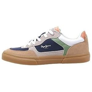 Pepe Jeans Heren Kenton Master Combi Sneaker, bruin, 45 EU