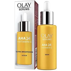 Olay AHA24 + Vitamine C-serum voor de dag, met vitamine C, AHA en niacinamide, voor een stralende en gelijkmatige huid, 40 ml