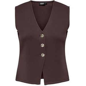 Only - Onlnaomi - Sweatvest - Decadent Chocolate - Mouwloos