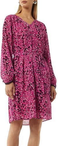 comma casual identity Jurk  pink / zwart / wit