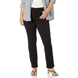 NYDJ Women's Plus Size Ponte Marilyn Straight Leg Pant, Black, 28W