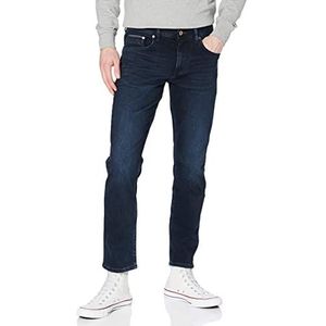 Tommy Hilfiger Bleecker Slim Faded Jeans voor heren, Iowa Blauwzwart, 36W / 34L