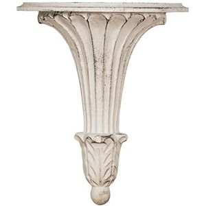 Biscottini - Wandrek - Wit - Shabby Chic - 31 x 15 x 34 cm - Handgemaakt