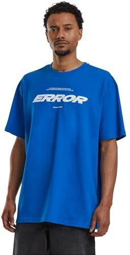Mister Tee Upscale - Error Wording Oversize Heren T-shirt - Blauw