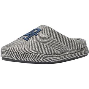 Tommy Hilfiger Heren TH EMBROI visgraat huis schoen FM0FM0FM05539, zwart, 7/8 UK, Zwart, 41/42 EU