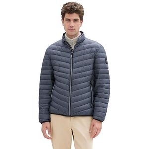 TOM TAILOR Herenjas, 35667 - marineblauw grijs geometrisch design, XL