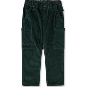 Sanetta Jongensbroek groen | Praktische en comfortabele katoenen geweven broek voor jongens. Broek met verstelbare tailleband en opgestikte zakken | Kinderkleding, groen, 122 cm