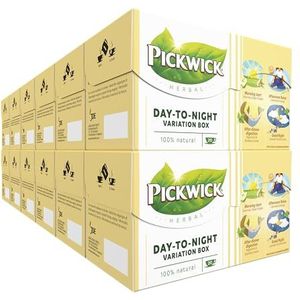 Pickwick Herbal Day to Night - Variatiebox met 4 smaakvarianten - 12 x 20 theezakjes