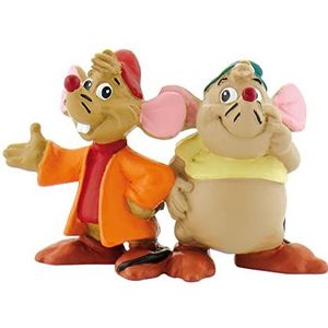 Bullyland 12502 - speelfiguur muizen Karlie en Jaques uit Walt Disney Cinderella, ca. 6,2 cm, detailgetrouw, ideaal als klein cadeau voor kinderen vanaf 3 jaar
